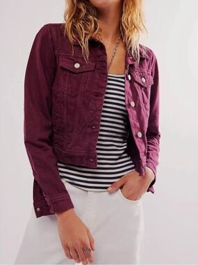 FREE PEOPLE We the Free Rumors Denim Jacket in Wild Ginger Size XS